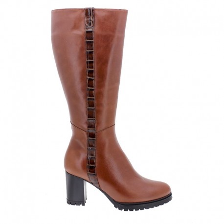 Women's autumn big size wide calf boots (L) PieSanto 205437 toffe Women's autumn big size wide calf boots (L) PieSanto 205437 toffe