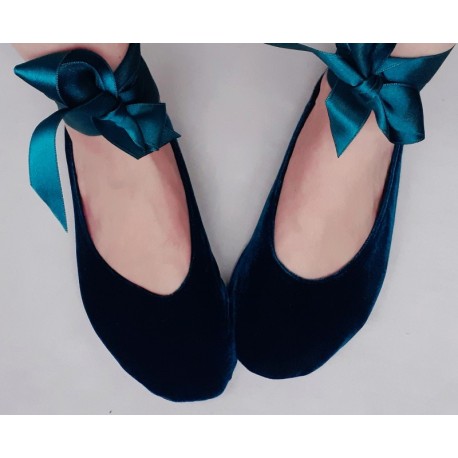 Made to order - handmade slippers Blue