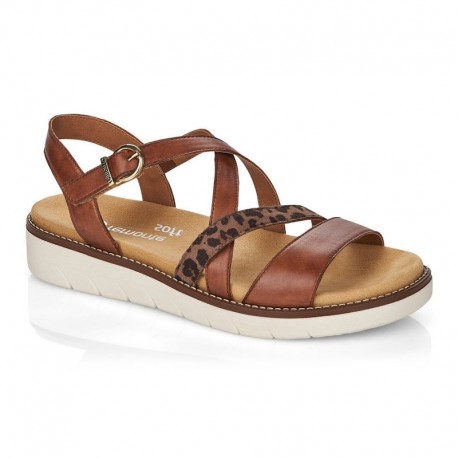 Brown sandals for women Remonte D2063-24