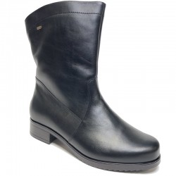 Wide winter mid-calf boots with natural fur Aaltonen 46855