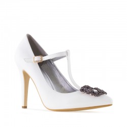 High-heel white shoes Andres Machado AM5313 SOFT BLANCO
