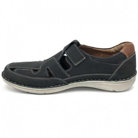 Men's wide fit summer casual shoes Josef Seibel 43635 ocean