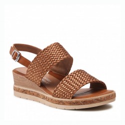 Brown wedge sandals Remonte D3059-24