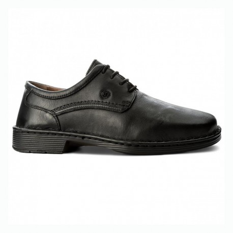 Classic wide black men's shoes in big sizes Josef Seibel 38200