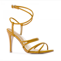 Strappy high-heel sandals. Big sizes. Andres Machado AM5509 soft amarillo