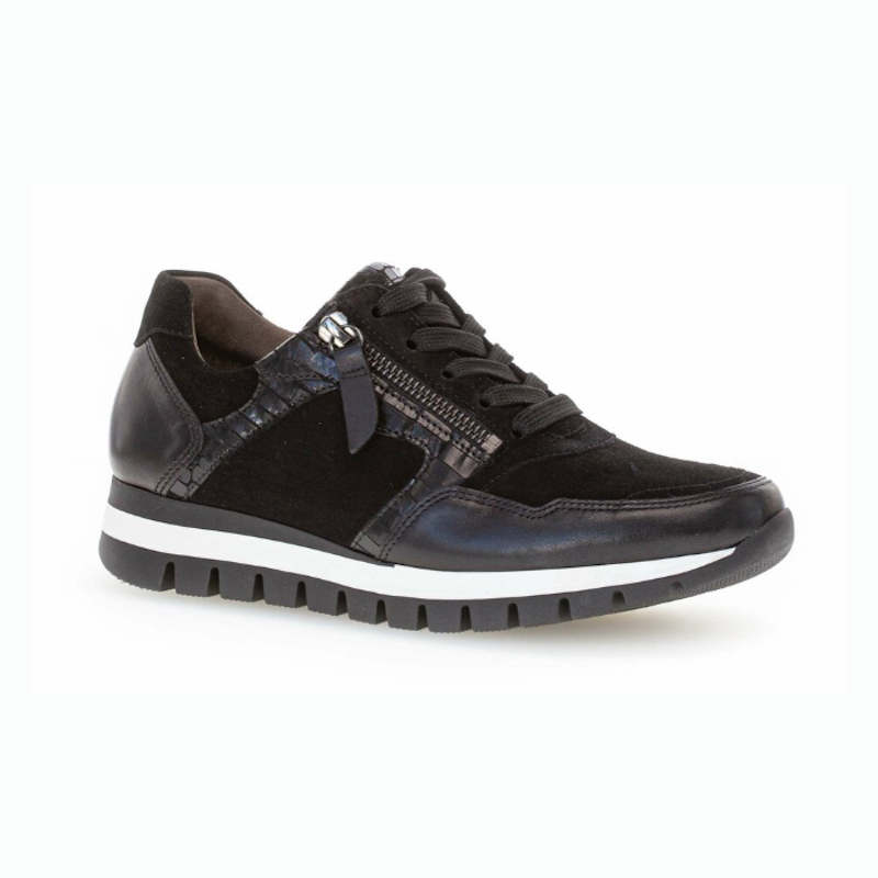 Gabor Waltz Womens Platform Leather Lace Up Sneaker | Simons Shoes