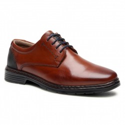Classic wide brown men's shoes in big sizes Josef Seibel 42801 cognac