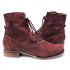 Autumn lace up low boots (with zipper)  Josef Seibel 76501 carmin