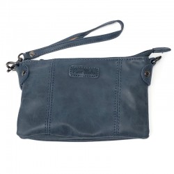 Women's blue shoulder bag from leatherette Piace Molto 18x2x10 LAURA RANGE