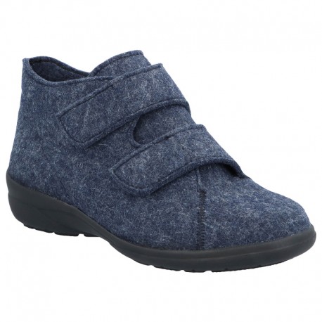 Wide felt ankle boots Solidus 41034-80242
