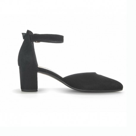 Black women's shoes medium heel Gabor 21.340.17