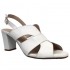 White high-heel leather ankle strap sandals. Big sizes. Bella b.  8418.012