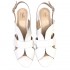 Baltas augstpapēžu ādas sandales. Lieli izmēri. Bella b.  8418.012
