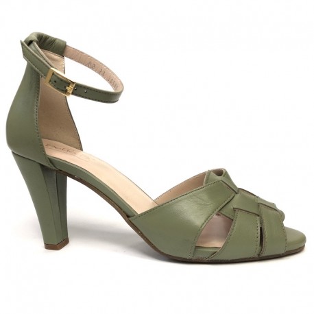 Green high-heel sandals Bella B 8397.002