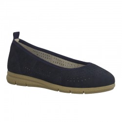 Women's big size flat shoes Tamaris 8-52101-20 navy