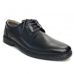 Классические широкие черные  мужские туфли большого размера Josef Seibe 42801 schwarz