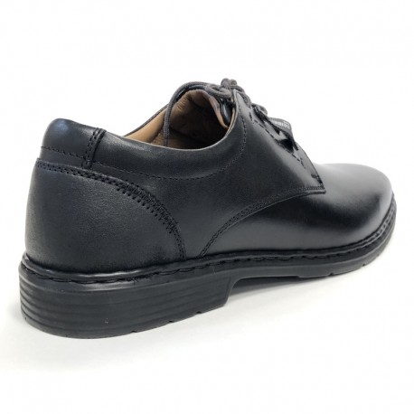 Classic black men's shoes in big sizes Josef Seibel 42801 extra wide (K)