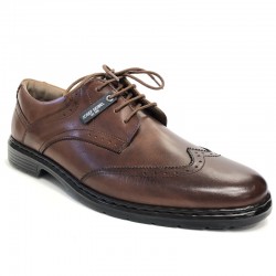 Мужские коричневые классические широкие туфли большого размера Josef Seibe 42814 cognac