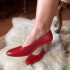 Røde høyhælte sko for kvinner Bella b. 8138.007