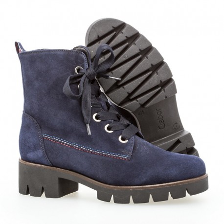 Blue suede fall ankle boots Gabor 31.711.16