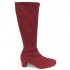 Women's autumn suede sock boots PieSanto 235275 cherry