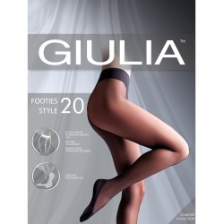 GIULIA Women's tights with cotton footsteps FOOTIES STYLE 20 DEN