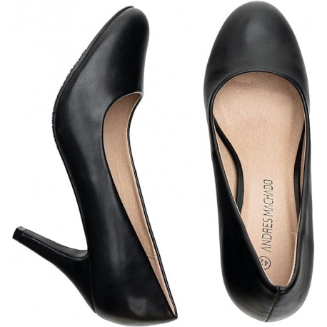 High-heel black shoes Andres Machado AM422 SOFT NEGRO