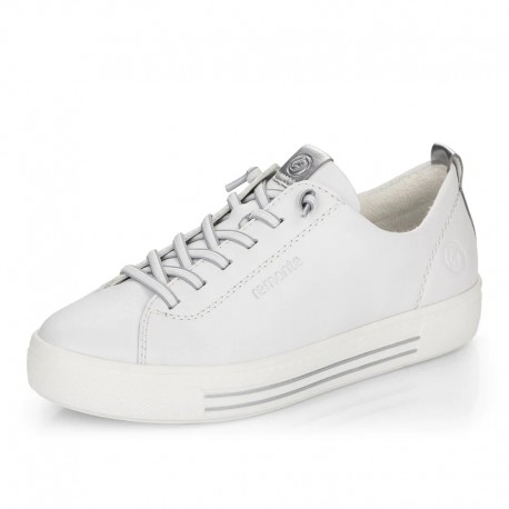 Weiße Ledersneaker für Damen Remonte D0913-80