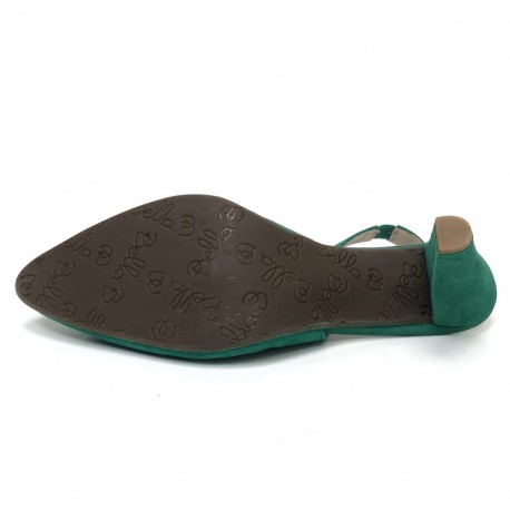 Women's emerald green high-heel sandals with closed toe Bella b. 8928.002