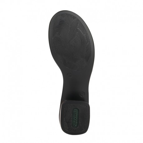 Черные шлепанцы на среднем каблуке Remonte R8759-01