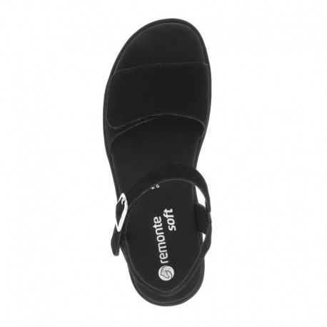 Melnas sieviešu sandales uz platformas Remonte D1N50-00