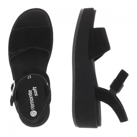 Mustat naisten sandaalit alustalla Remonte D1N50-00
