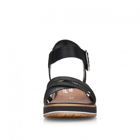 Sieviešu melnas platformas sandales Remonte D6454-00