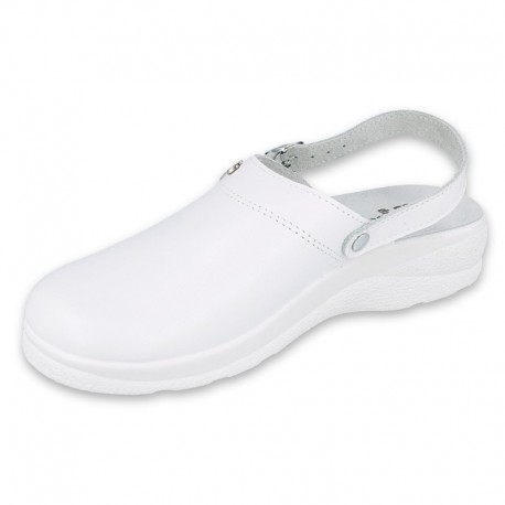 White leather slippers Befado