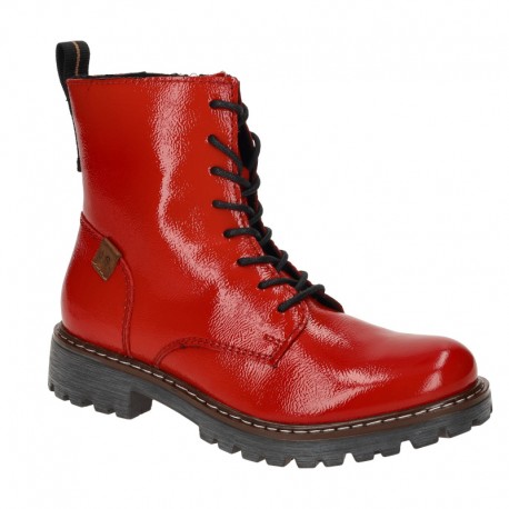 Autumn lace up low boots (with zipper) Josef Seibel 85202 red