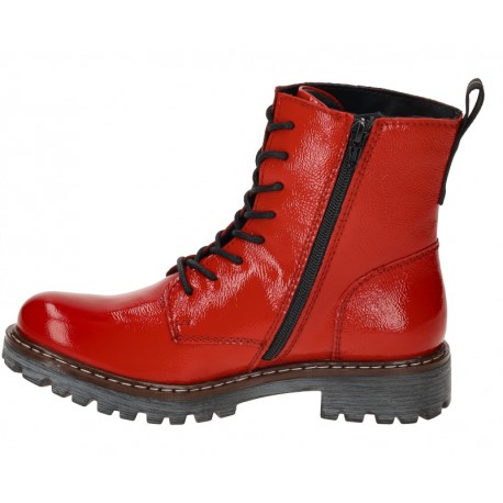 Herbstlicher Schnürstiefel (mit Reißverschluss) Josef Seibel 85202 rot