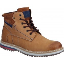 Men's autumn low boots with little warming Manitu 660497 braun