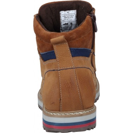 Men's autumn low boots with little warming Manitu 660497 braun