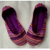 Made to order - handmade slippers Purple strip