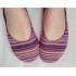 Made to order - handmade slippers Purple strip