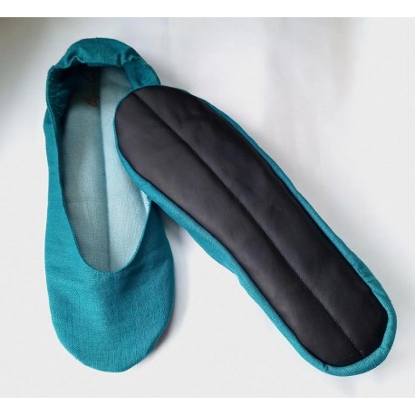 Made to order - handmade ballet flats slippers Turquoise