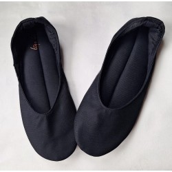 Made to order - handmade ballet flats slippers Black