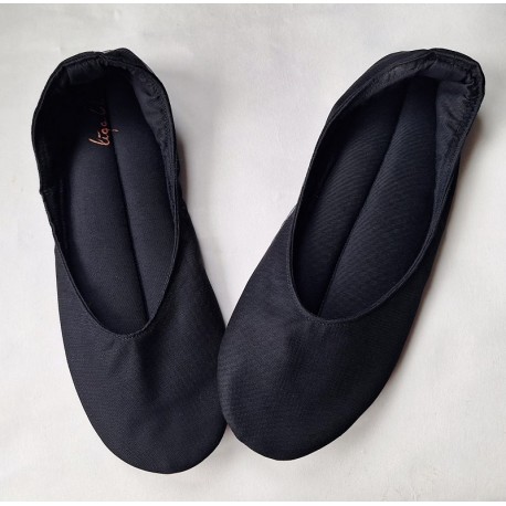 Made to order - handmade ballet flats slippers Black