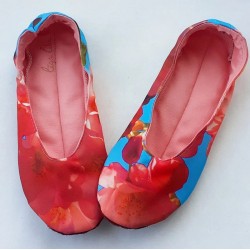 Made to order - handmade ballet flats slippers Red