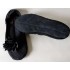 Made to order - handmade ballet flats slippers Black flower