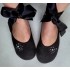 Made to order - handmade ballet flats slippers Black pearl