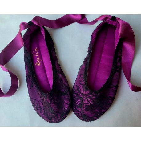 Made to order - handmade slippers Fuchsia