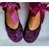 Made to order - handmade slippers Fuchsia