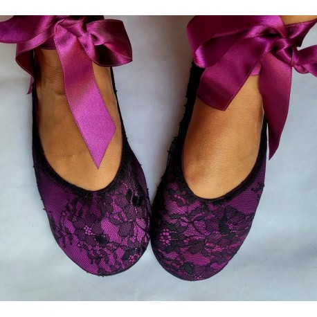 Made to order - handmade slippers Fuchsia