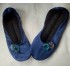 Made to order - handmade ballet flats slippers Dark Blue